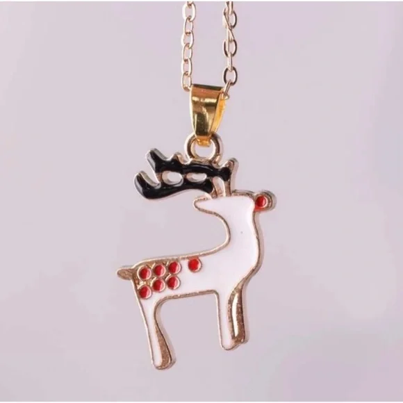 3 total- Christmas Reindeer Necklace - Picture 3 of 3